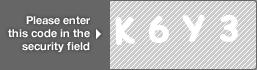 captcha code for visual authentication  letter K number 6 letter Y number 3