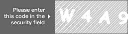 captcha code for visual authentication  letter W number 4 letter A number 9