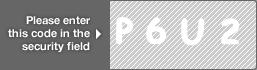 captcha code for visual authentication  letter P number 6 letter U number 2