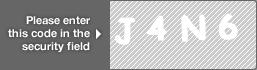 captcha code for visual authentication  letter J number 4 letter N number 6
