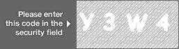 captcha code for visual authentication  letter Y number 3 letter W number 4