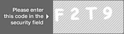 captcha code for visual authentication  letter F number 2 letter T number 9