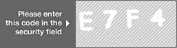 captcha code for visual authentication  letter E number 7 letter F number 4