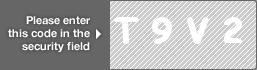 captcha code for visual authentication  letter T number 9 letter V number 2