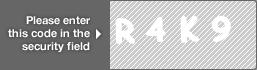 captcha code for visual authentication  letter R number 4 letter K number 9