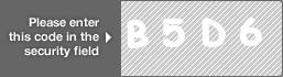 captcha code for visual authentication  letter B number 5 letter D number 6