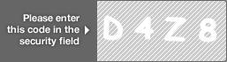 captcha code for visual authentication  letter D number 4 letter Z number 8
