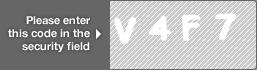captcha code for visual authentication  letter V number 4 letter F number 7