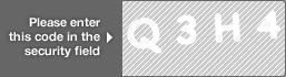 captcha code for visual authentication  letter Q number 3 letter H number 4