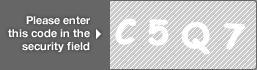 captcha code for visual authentication  letter C number 5 letter Q number 7